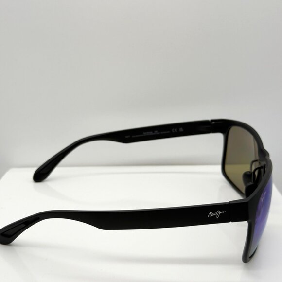 Maui Jim MJ0432S 003 Sunglasses - Black Frame, Blue Lenses  Maui Jim Red Sands MJ0432S Sunglasses Matte Black Blue Hawaii Lenses 60 17 145